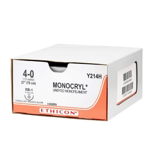 Хирургический синтетический рассасывающийся шовный материал Ethicon Monocryl купить онлайн в Москве MedicHome.ru