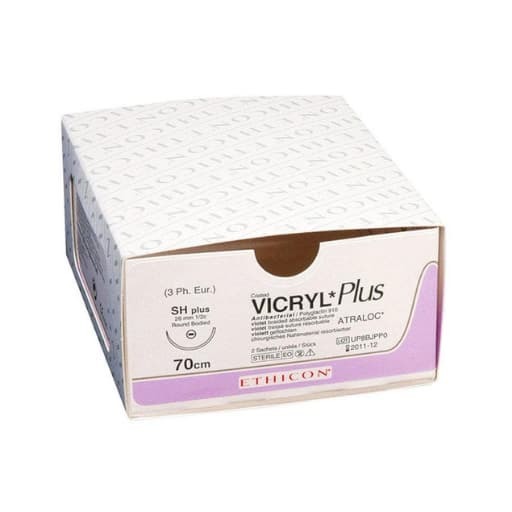 Синтетический рассасывающийся шовный материал Ethicon Vicryl Plus